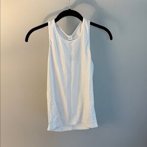 DSG Girls White Ribbed Tank Top